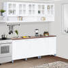KIRANA Nebraska Kaca - Kitchen Set Kayu Kabinet Lemari Rak Dapur Putih Minimalis 2 Pintu Kaca Rak 