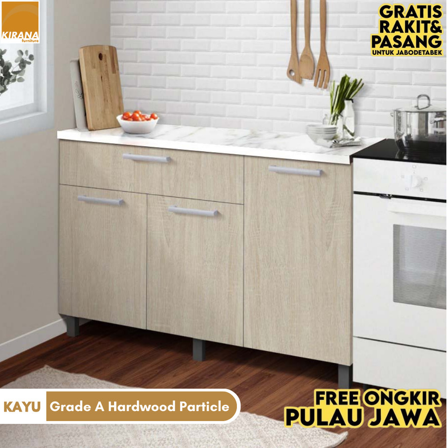 Kirana Kitchen Set Denver Lemari Bawah 3 Pintu