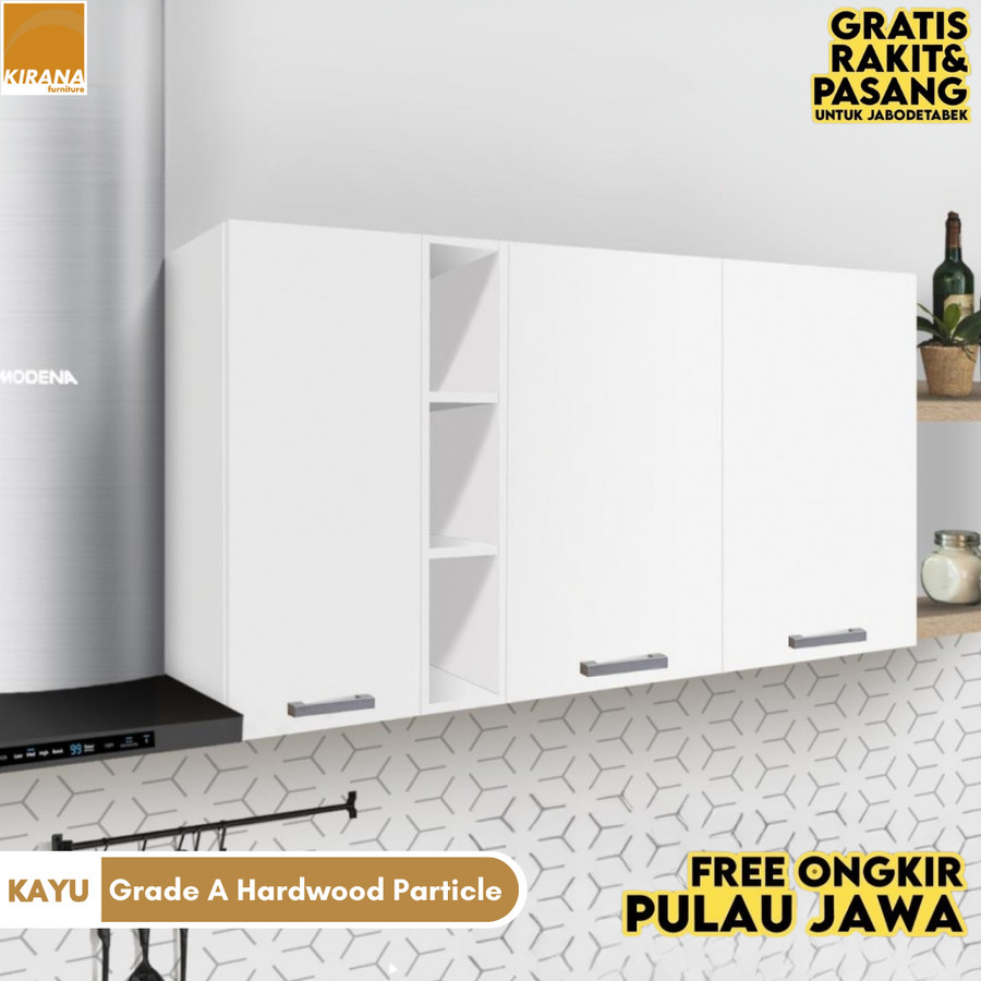 Kitchen Set Atas / Rak / Kabinet Lemari Dapur Minimalis Modern Indiana