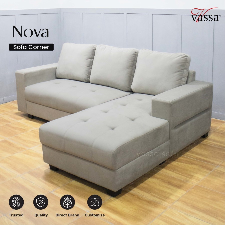 Sofa L Nova by Vassa Sofa - Sofa L MInimalis