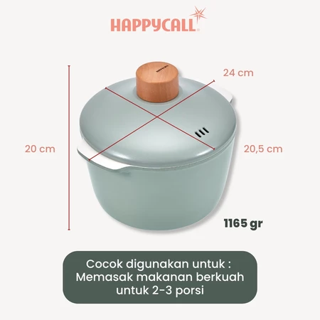 Happycall Zium IH Pot 20 cm - Panci Anti Lengket 20 cm