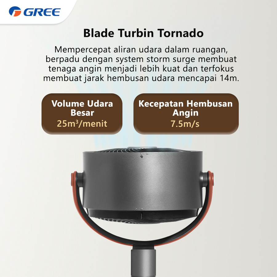 GREE - Air Circulation Fan - Swing Otomatis - Dilengkapi Ion Plasma - GCF-CIRCOOL14L