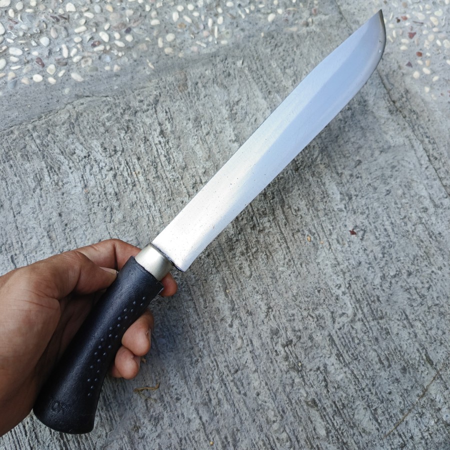 pisau dapur super tajam baja hss panjang bilah 25cm