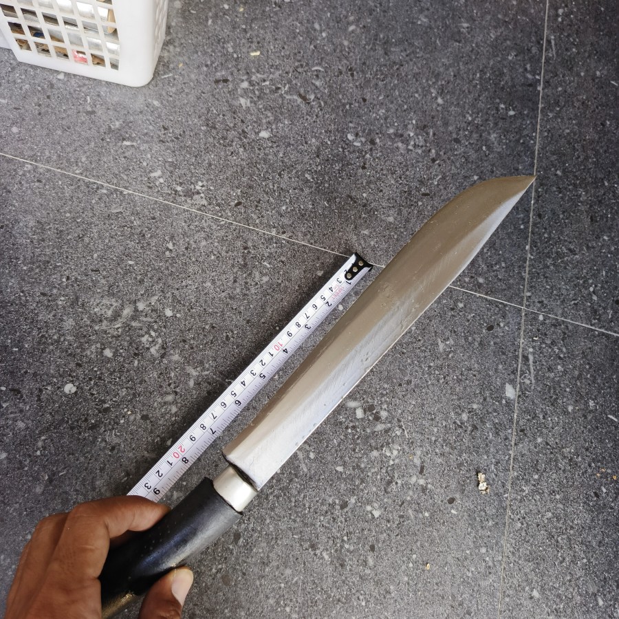 pisau dapur super tajam baja hss panjang bilah 25cm
