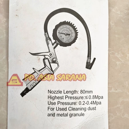 Tire Inflator 3 in 1 Air Pressure Gun JLD TG3-2 Ukur Isi Buang Angin
