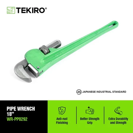 Kunci Pipa 18" Inch TEKIRO WR-PP0292 Heavy Duty Konci Besi Pipe Wrench Ledeng
