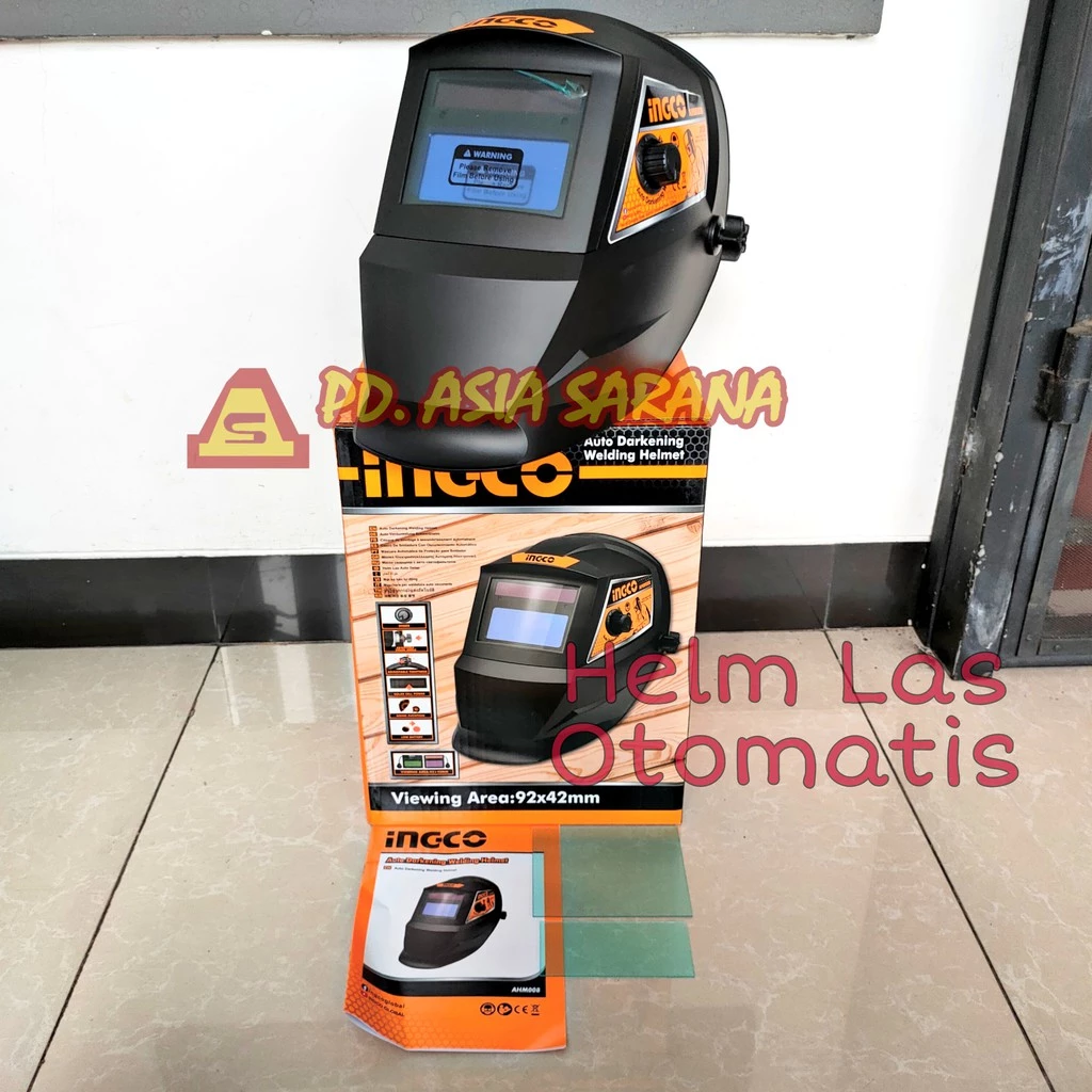 Helm Las Otomatis Auto Dark INGCO AHM008 Welding Helmet Topeng Kedok