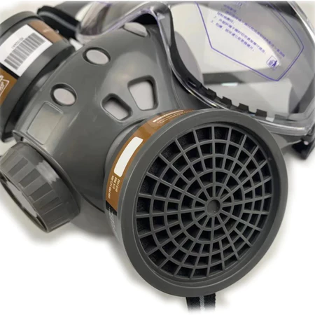 Kacamata Masker Gas Respirator Safety Full Face Activated Carbon Filter 8200