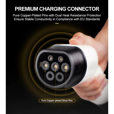 Fast Charger EV (16A) 3.5kW EU To Type 2 Female Mobil Listrik Plug Car TS-QB05
