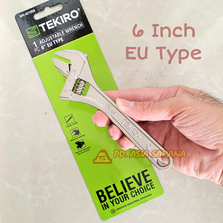 Kunci Inggris 6" Inch Mini TEKIRO WR-AD1959 Adjustable Wrench Kecil EU