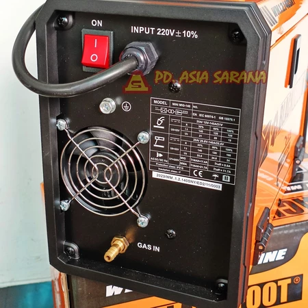 Mesin Las 5 in 1 Mini MIG 140A + MMA + MAG + FCW + Lift TIG BLACKFOOT WM.1.2.140SNY