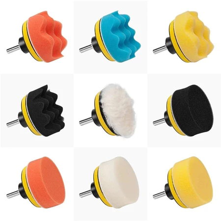 Sponge Pad Poles 3" Inch Set 22pcs Mobil Wol Buffer Polishing Wheel BJ