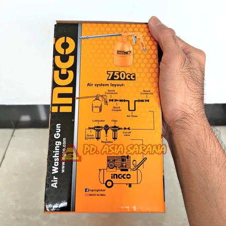 Engine Cleaning Gun 750cc INGCO AWG1001 Air Washing Mesin Speed Solar