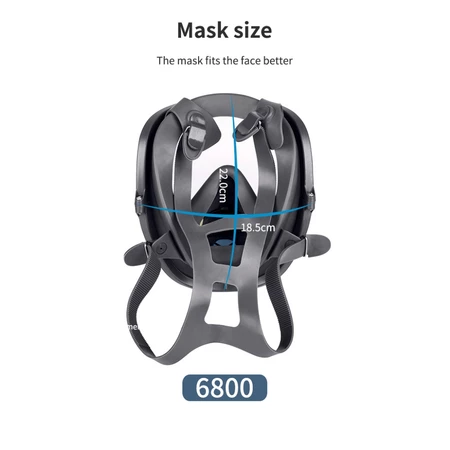 Masker Full Face Respirator Gas Cat Amonia Acid Lab Reuseable 6004CN 6800 No.4