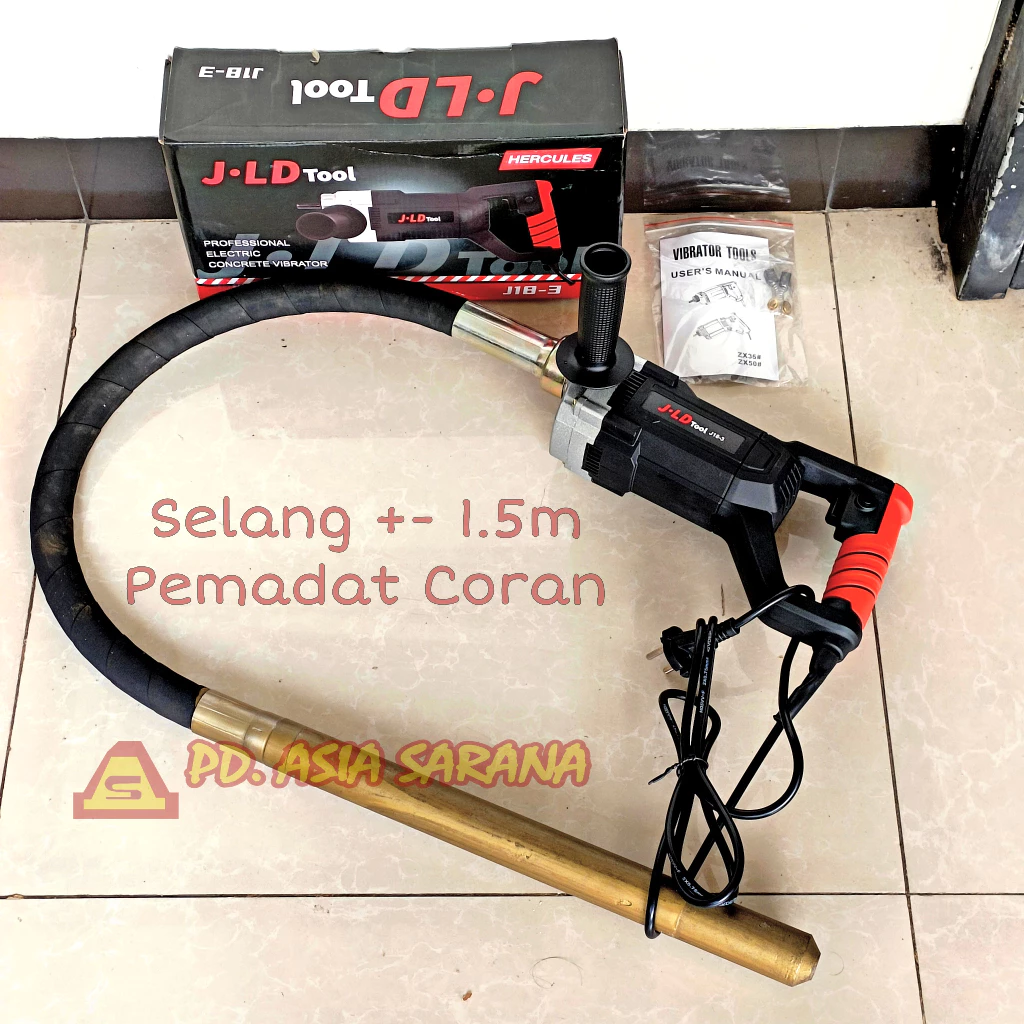 Mesin Bor Vibrator Set Beton JLD J18-3 Concrete Pemadat Cor Semen