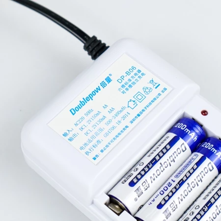 [6 Slot] Charger Baterai AAA atau AA DOUBLEPOW Battery 1200mAh DP-B06