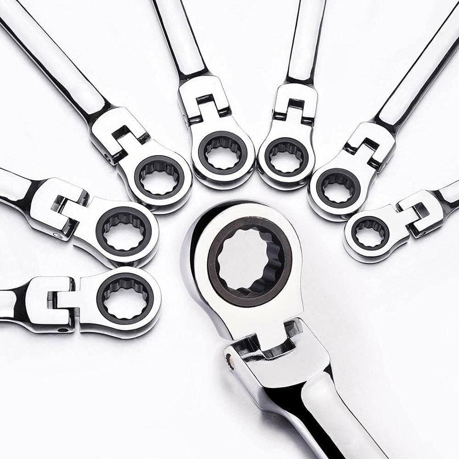 [12mm] Kunci Ring Pas Ratchet Flexible Gear Wrench Combination Dual CL8