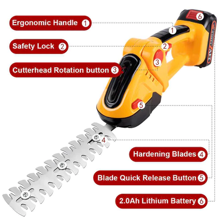 Cordless Garden Shear 2in1 Set 21V LXT Hedge Gunting Rumput Baterai XB