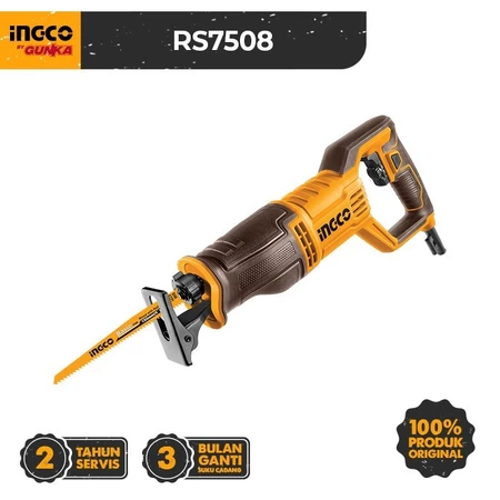 Mesin Reciprocating Saw Listrik INGCO RS7508 Gergaji Sabre Potong Besi Kayu Pipa