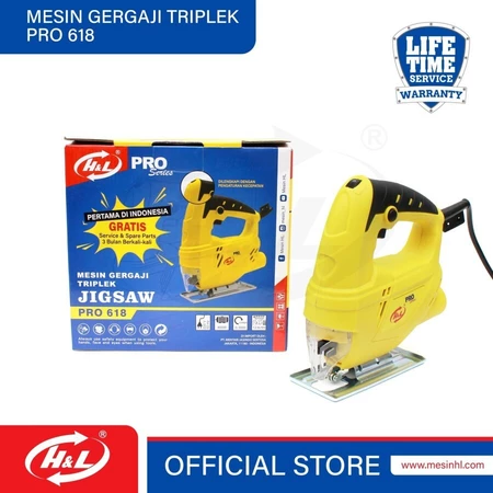 Mesin Gergaji Jigsaw Variable Speed H&L Pro 618 Listrik Kayu Triplek