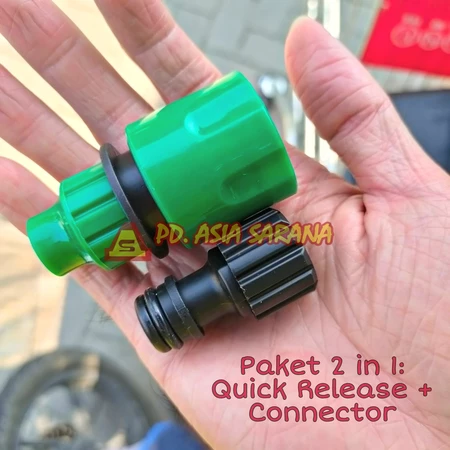 [PAKET] Konektor + Quick Release Sambungan Selang Pompa DC 12v Soket
