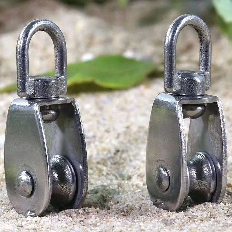Katrol Kerekan Mini 35kg 8mm Single Swivel Pulley Stainless Steel M15