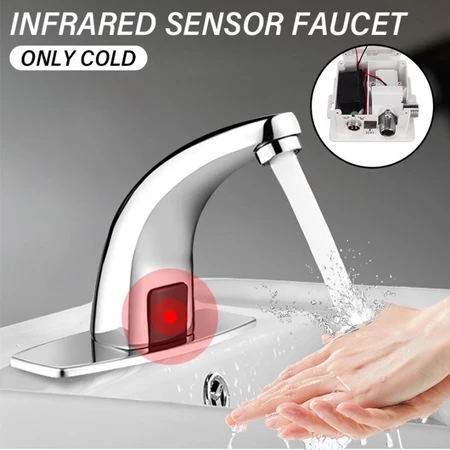 Keran Wastafel Sensor Otomatis Touchless Kran Air Sink Faucet HZY-12