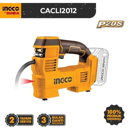 Cordless Air Compressor 20V Digital INGCO CACLI2012 Pompa Angin Ban Mobil Motor P20S