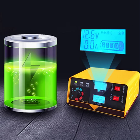 Battery Charger Aki Mobil Motor (6-400Ah) 12V/24V LCD Display AJ-618D