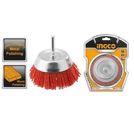 Sikat Mangkok Nylon 3" Inch Abrasive INGCO WB30755 Cup Brush Plastik