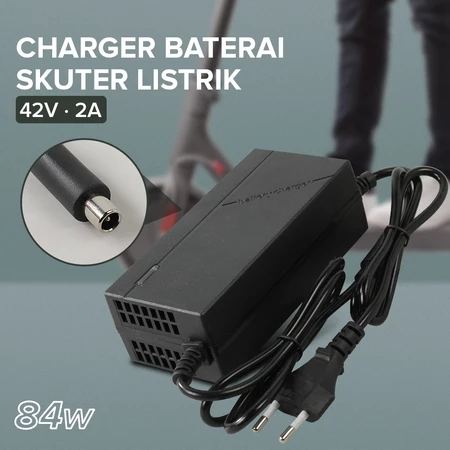 Charger Baterai 42V 2A Sepeda Skuter Listrik Cas Adaptor Plug 36V2A