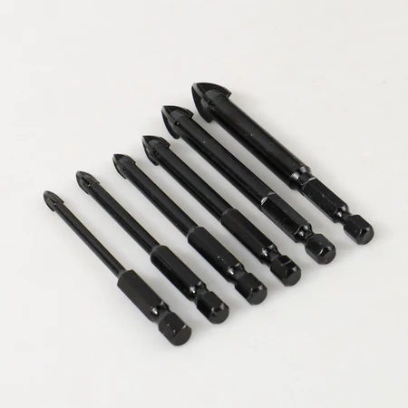 Mata Bor Tungsten 4-12mm Set 6pcs Kaca Granit Tembok Segitiga MGD