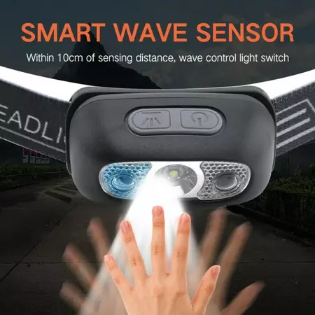 Headlamp LED XPE Baterai Waterproof USB Senter Lampu Kepala Flash Light IPX4 LG-05