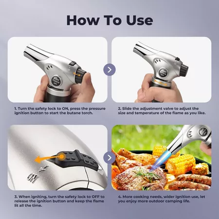 Flame Gun Torch BBQ Butane Portable Kepala Gas Api Pemantik Blow BS-401