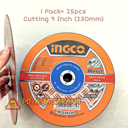 [PACK] Cutting Disc 9" Inch INGCO MCD302302 Mata Batu Potong Gerinda