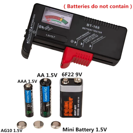 Battery Tester AA atau AAA Volt Meter Check Test Batu Baterai BT-168