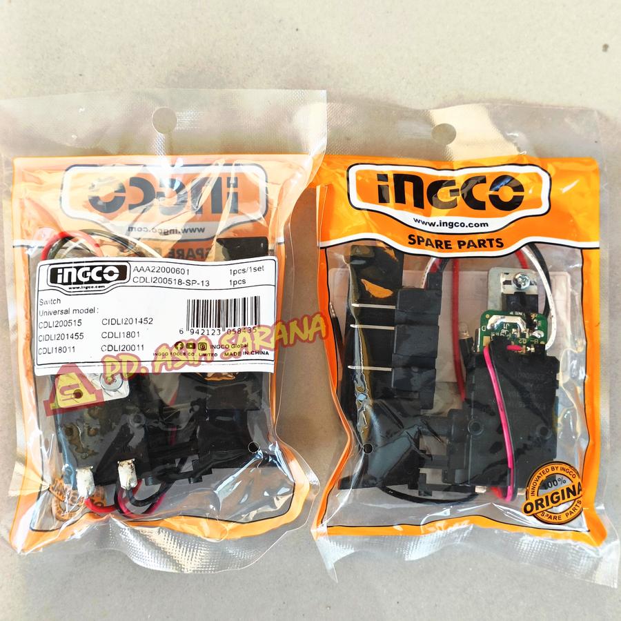 Switch Saklar Cordless Drill INGCO CDLI200518-SP-13 Trigger Mesin Bor AAA22000601