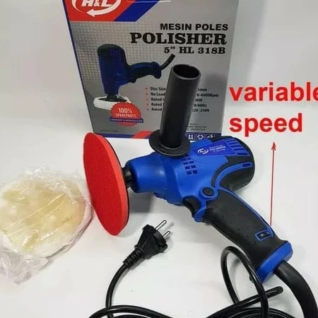 Mesin Poles Motor Mobil Mini 5" H&L HL318 / Variable Speed Polisher