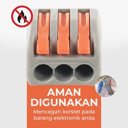 Terminal 3 Pin Sambungan Kabel Listrik Block Konektor Paralel PCT-213