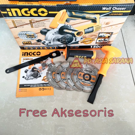 Wall Chaser Grinder INGCO WLC15008 Mesin Bobok Ukir Jalur Pipa Tembok