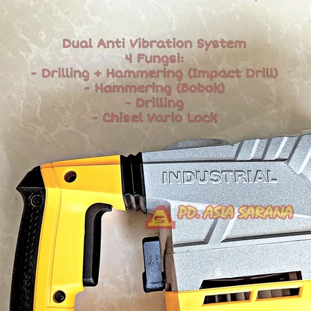 Jack Rotary Hammer Drill 36mm Set INGCO RH18008 Mesin Bor Bobok Beton