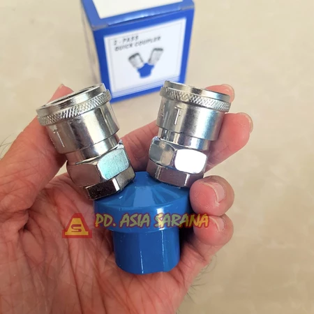 Coupler Selang Angin Compressor Cabang 2 / Air Quick Coupler 2 way