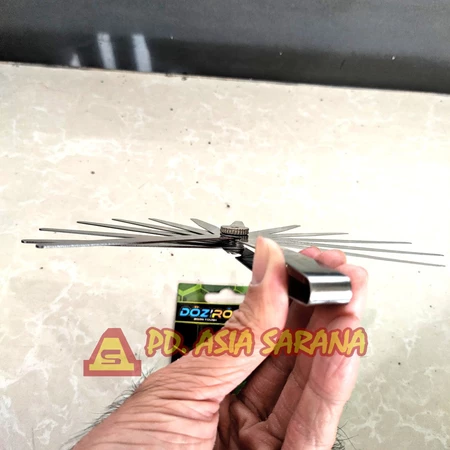Feeler Gauge 13pcs 0.05-1mm Doziro / Ukuran Puller Stel Fuller Klep