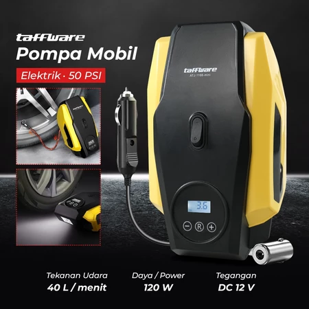 Air Inflator 50psi Pompa Angin Kompresor Ban Mobil Portable Elektrik ATJ-1166