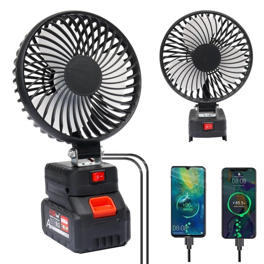 Cordless Fan 8" Inch Kipas Angin Baterai LXT JLD J21F-8 Portable x2 Port USB 1472