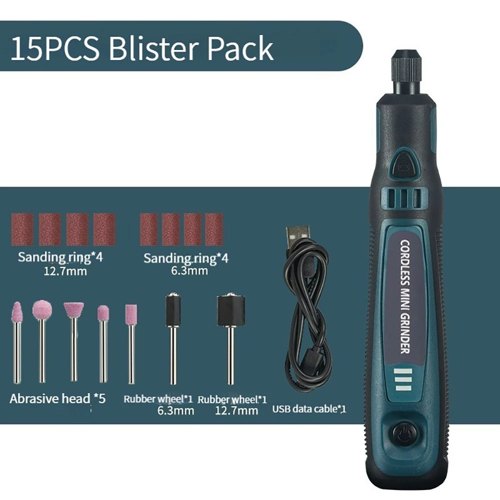 Cordless Pen Mini Grinder Set Ukir Asah Poles Bor Gerinda Ukir TY-CM01
