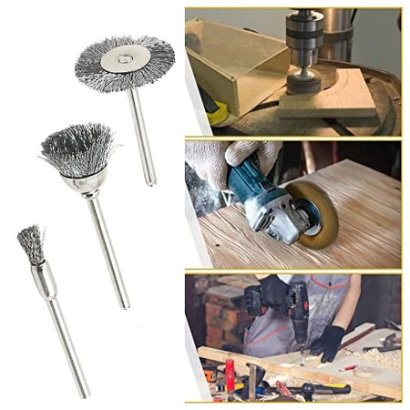 Mini Sikat Kawat Bor 9pcs Set Wire Grinder Brush Polishing Karat JI-9