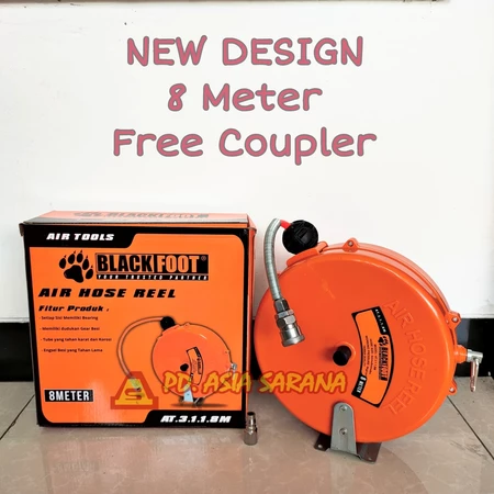 [8 Meter] Air Hose Reel 8m Blackfoot / Selang Angin Kompresor Gantung