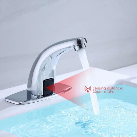 Keran Wastafel Sensor Otomatis Touchless Kran Air Sink Faucet HZY-12