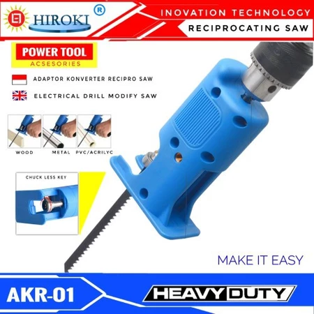 Adaptor Mesin Bor Jig Saw Reciprocating Potong Kayu Besi PVC Hiroki